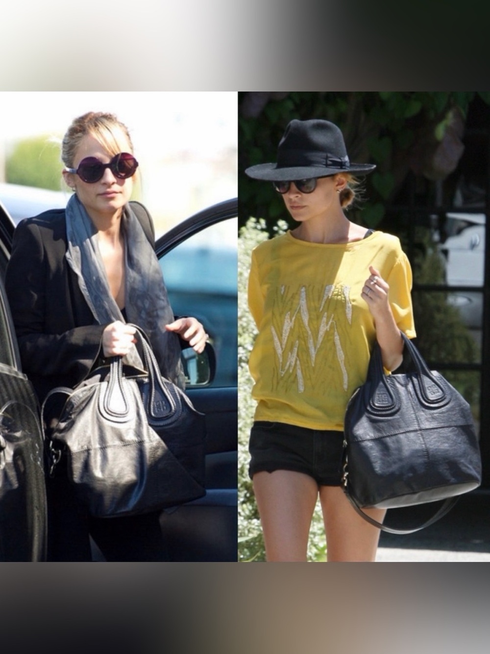 Givenchy Nightingale Black Leather Shoulder Bag